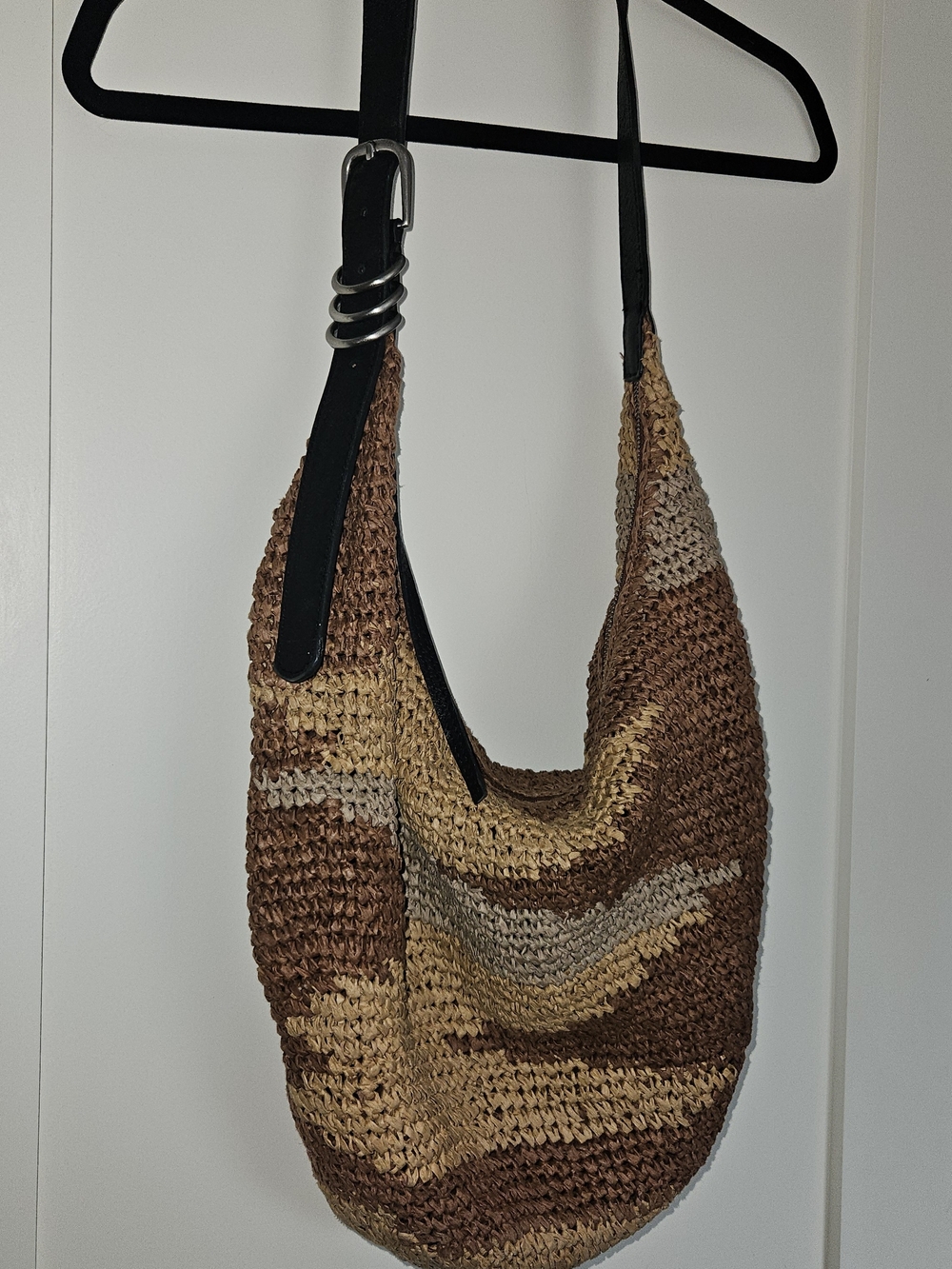 Free People Santorini Straw Tote Bag In Brown And Tan Tones